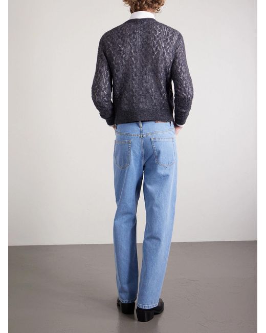 Dries Van Noten Blue Straight-Leg Jeans for men