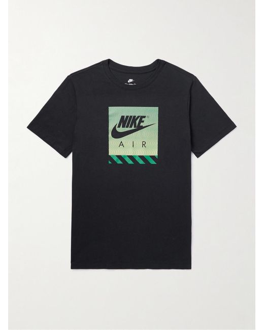 Nike Black Sportswear Logo-print Cotton-jersey T-shirt for men