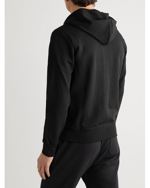 Polo Ralph Lauren Black Jersey Zip-Up Hoodie for men