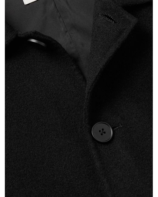 Officine Generale Black Bryce Wool-Felt Coat for men