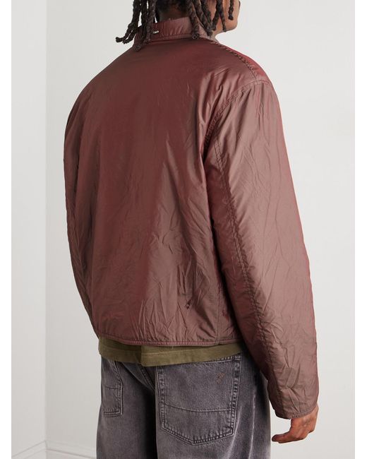 Our Legacy Red Slight Iridescent Shell Jacket for men