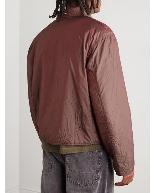 Our Legacy Red Slight Iridescent Shell Jacket for men