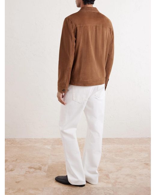 Eleventy Brown Suede Jacket for men