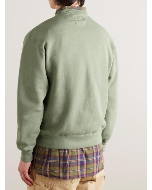 Beams Plus Green Cotton-jersey Sweatshirt for men
