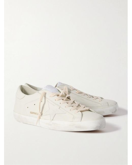 Golden Goose Deluxe Brand Super-Star Sneakers aus Leder in Distressed-Optik in Natural für Herren