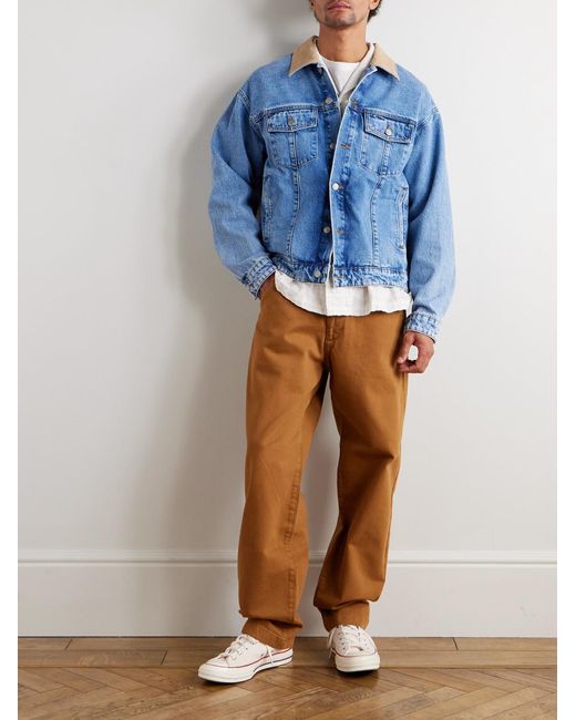 NN07 Natural Mylo 1874 Tapered Organic Cotton-twill Trousers for men