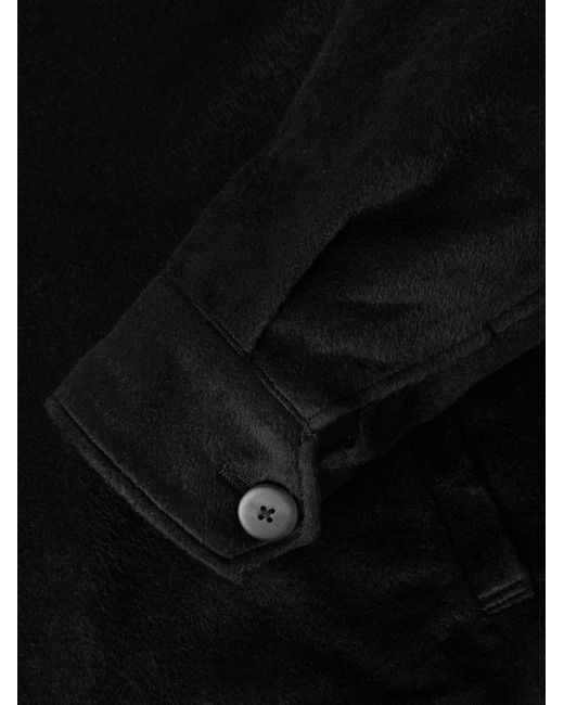 Visvim Black Norad Embroidered Brushed-Silk Blouson Jacket for men
