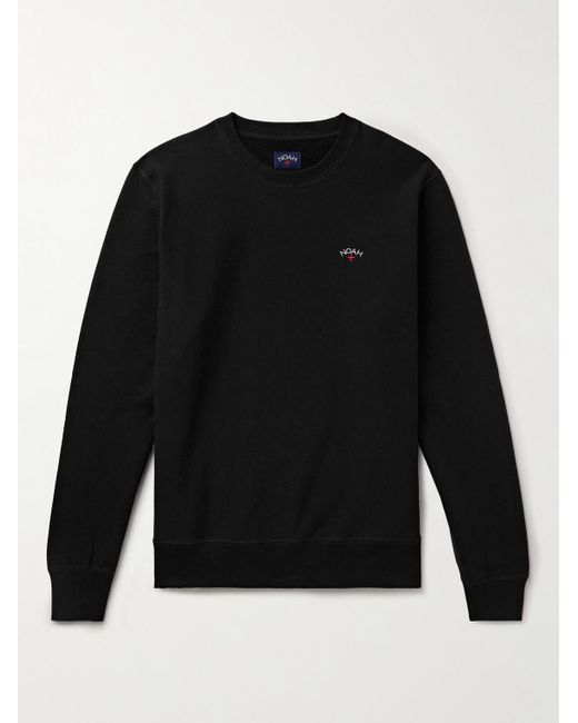 Noah NYC Black Core Logo-embroidered Cotton-jersey Sweatshirt for men