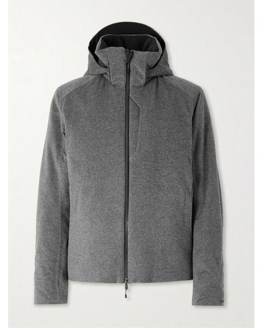 Sease Gray Balma 2.0 Padded Coated-Cashmere Hooded Jacket for men