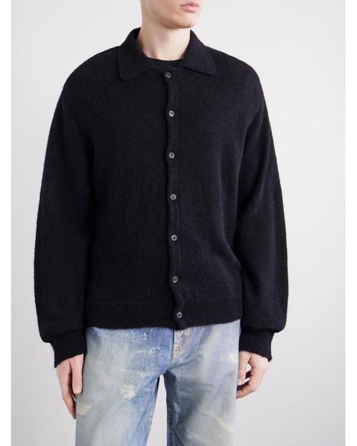 Our Legacy Blue Evening Alpaca-Blend Cardigan for men