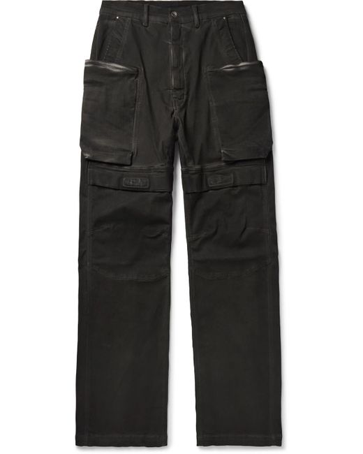 Rick Owens Black Stefan Straight-leg Cargo Jeans for men