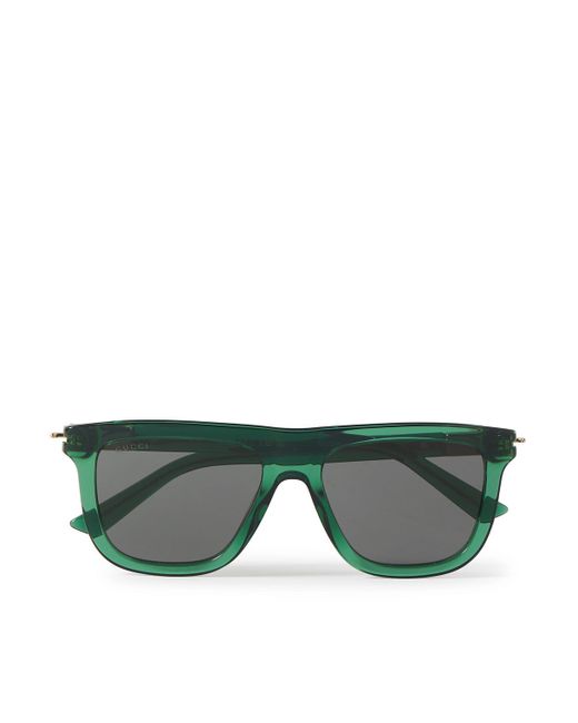 Gucci Green Square-frame Acetate Sunglasses for men