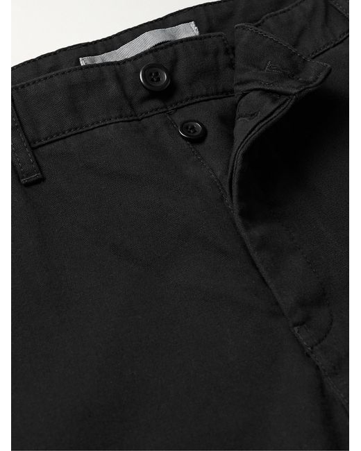 Norse Projects Black Aros Heavy Straight-Leg Organic Cotton Trousers for men