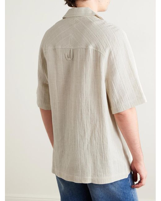 Jacquemus White Cotton-Linen Shirt for men