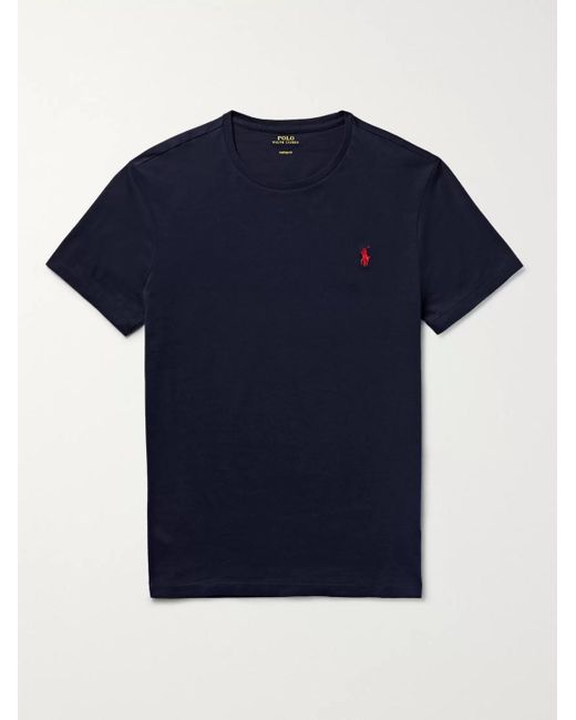 Polo Ralph Lauren Blue Cotton-Jersey T-Shirt for men