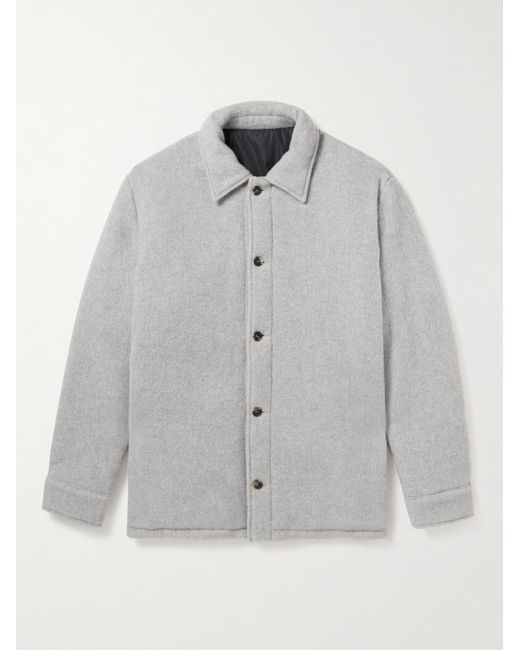 Gabriela Hearst Gray Argus Reversible Recycled-Cashmere And Shell Jacket for men