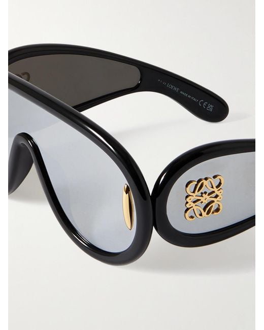 Loewe Paula's Ibiza Wave Mask Oversized-Sonnenbrille mit D-Rahmen aus Azetat in Black für Herren