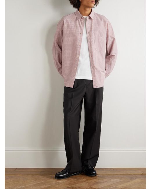 A Kind Of Guise Pink Gusto Striped Cotton-poplin Shirt for men