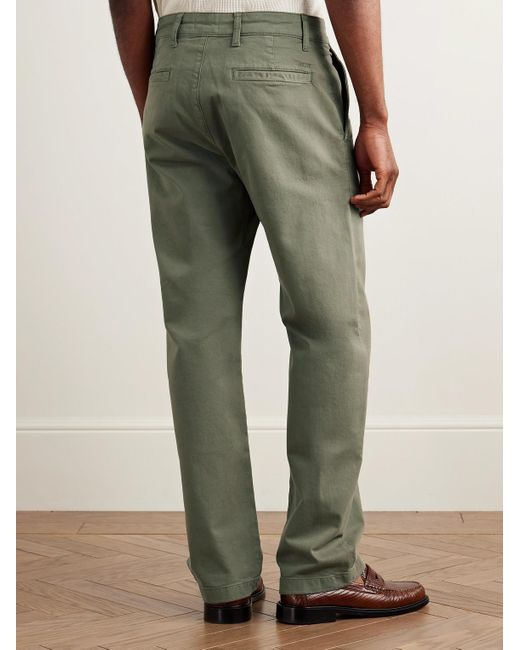 NN07 Green Aden 1923 Straight-leg Organic Cotton-blend Twill Chinos for men