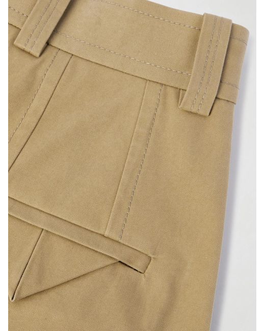 Bottega Veneta Natural Wide-leg Pleated Cotton-garbadine Trousers for men