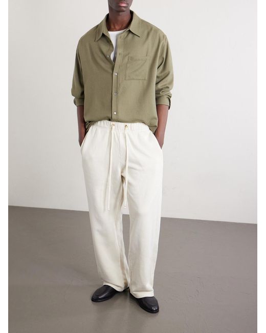 The Elder Statesman Green Cashmina Wool And Cashmere-blend Shirt for men