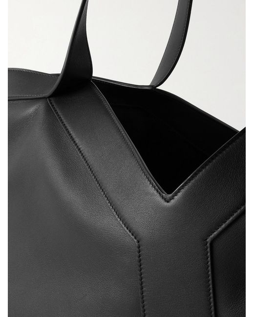 Saint Laurent Black Marais Leather Tote Bag for men