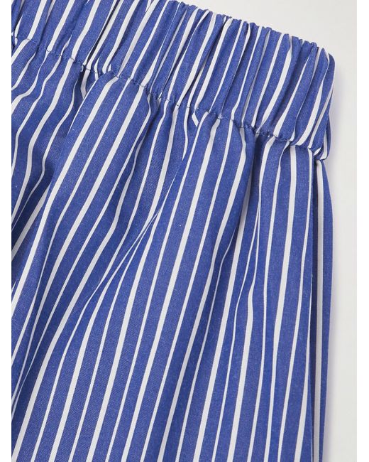 Frankie Shop Blue Striped Cotton-poplin Boxer Shorts for men