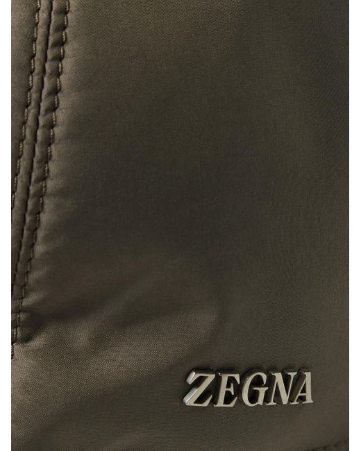 Zegna Green Brezza Logo-embellished Shell Baseball Cap for men
