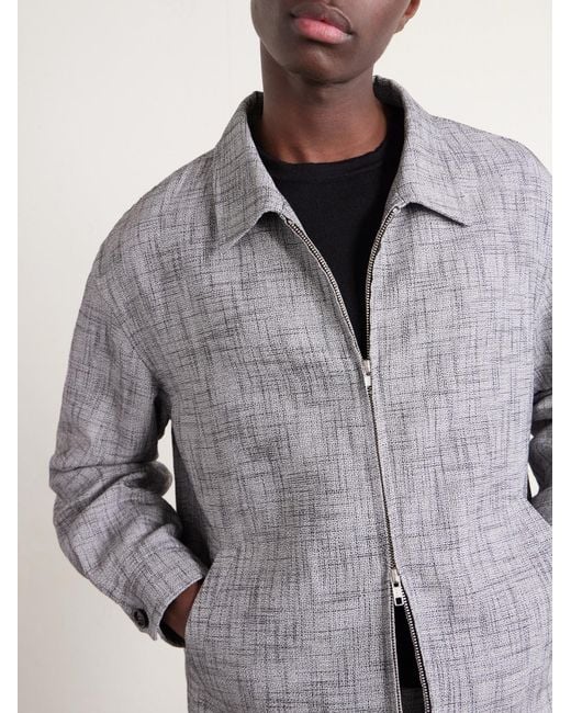 Bode Gray Static Ohio Linen-Blend Jacket for men