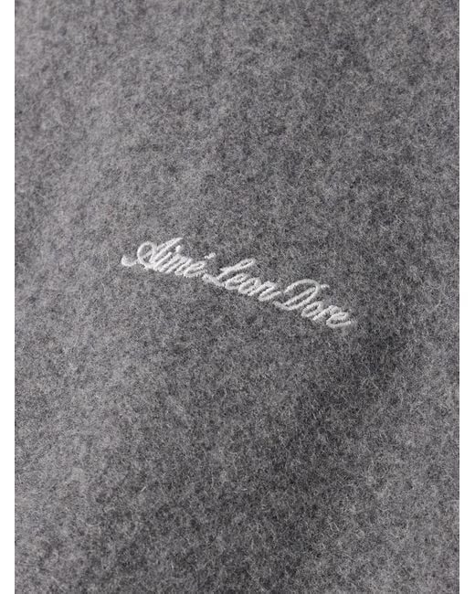 Aimé Leon Dore Gray Wool Varsity Jacket for men
