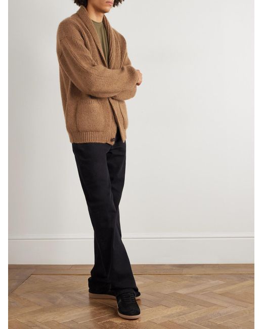 Tom Ford Brown Shawl-collar Cashmere Cardigan for men