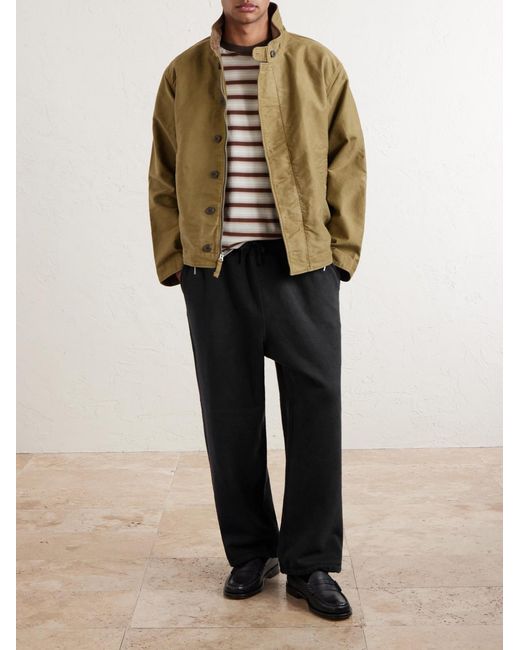 A.PRESSE Blue Vintage Straight-Leg Cotton Sweatpants for men