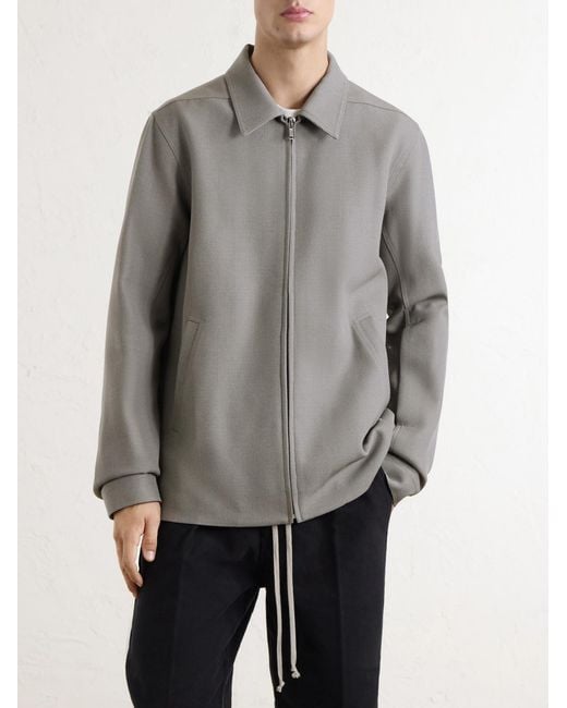 Rick Owens Gray Brad Wool-Drill Jacket for men