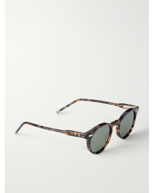 Thom Browne Brown Round-Frame Tortoiseshell Acetate Sunglasses for men