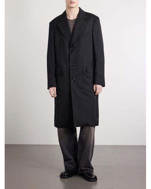 Our Legacy Black Dolphin Virgin Wool-Gabardine Coat for men