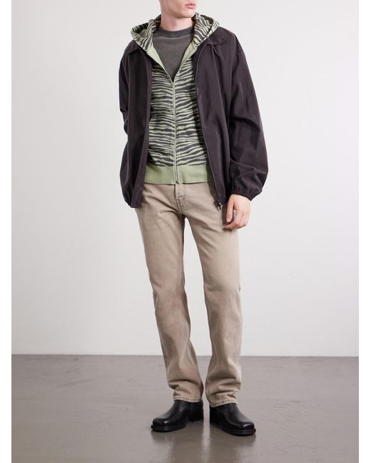 Visvim Gray Jumbo Printed Cotton Zip-up Hoodie for men