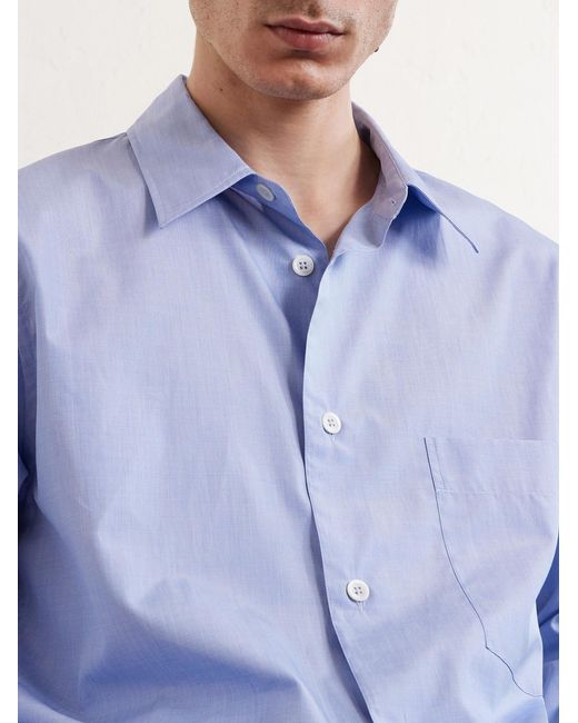 Margaret Howell Blue Cotton-poplin Shirt for men