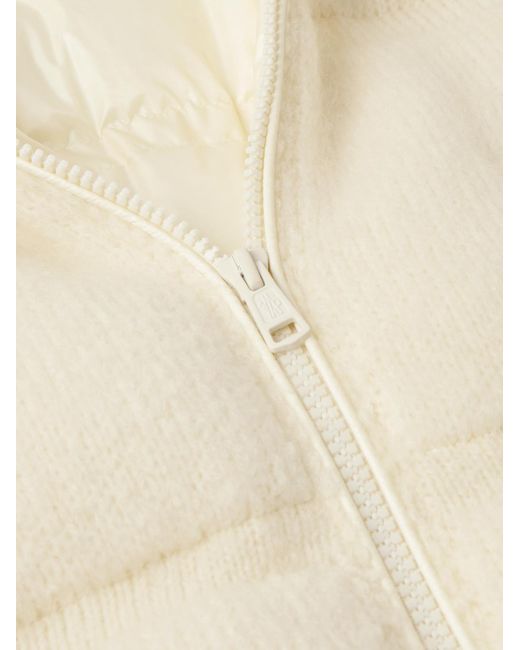 Moncler Natural Logo-appliquéd Quilted Knitted Down Jacket for men