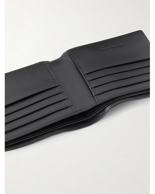Bottega Veneta Black Diamonds Dover Intrecciato Leather Billfold Wallet for men