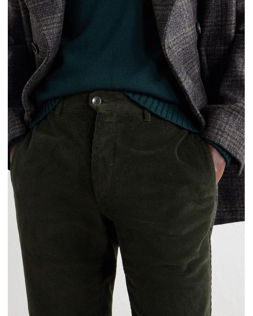 Slowear Black Straight-leg Cotton-blend Corduroy Trousers for men