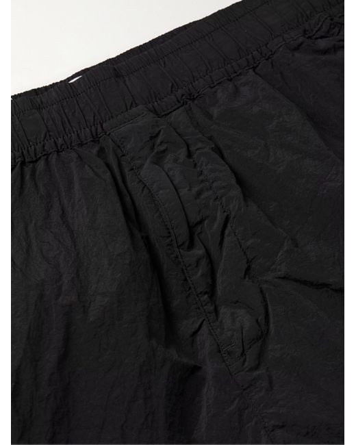 Stone Island Black Straight-leg Logo-appliquéd Econyl® Nylon Metal Shorts for men