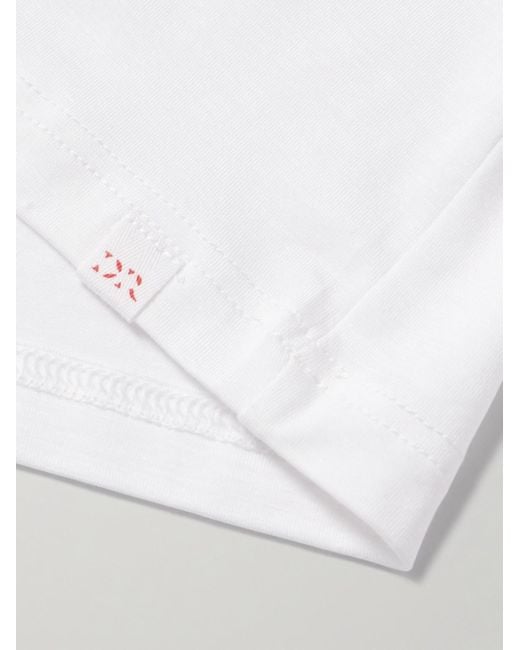 Derek Rose White Basel Stretch-Micro Modal Jersey T-Shirt for men