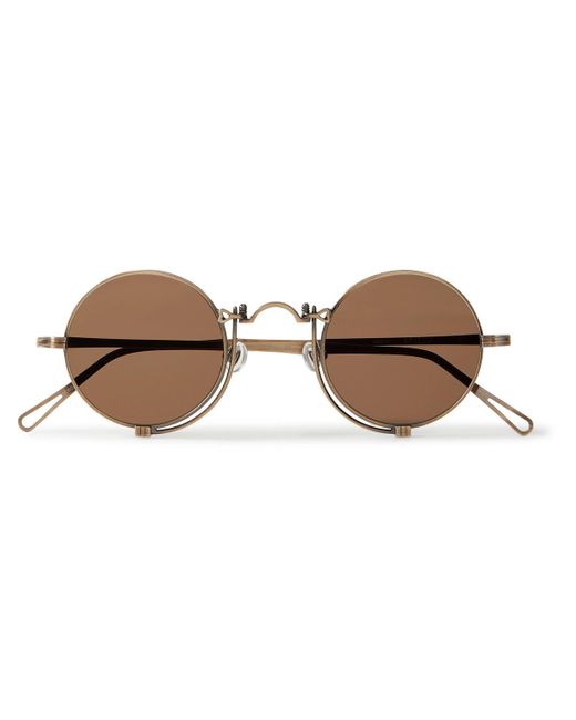 Matsuda Metallic Round-frame Acetate And Titanium Sunglasses for men
