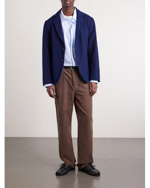 Blue Blue Japan Blue Sashiko Cotton-piqué Blazer for men