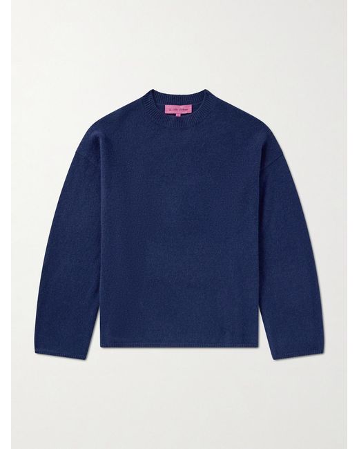 Dume Brushed-Cashmere Sweater di The Elder Statesman in Blue da Uomo