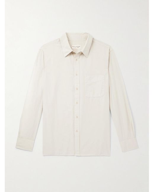 Nili Lotan Natural Finn Cotton Oxford Shirt for men