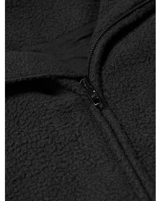 Balenciaga Black Oversized Logo-embroidered Fleece Jacket for men