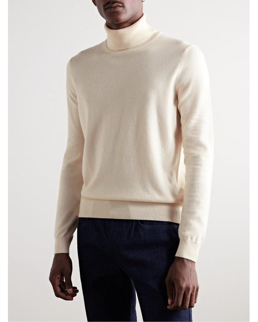 Loro Piana Natural Slim-Fit Baby Cashmere Rollneck Sweater for men