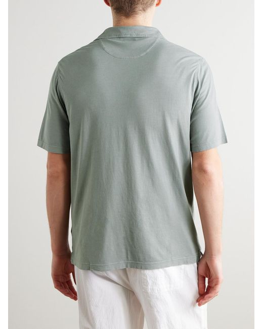 Hartford Gray Lyocell And Cotton-blend Polo Shirt for men