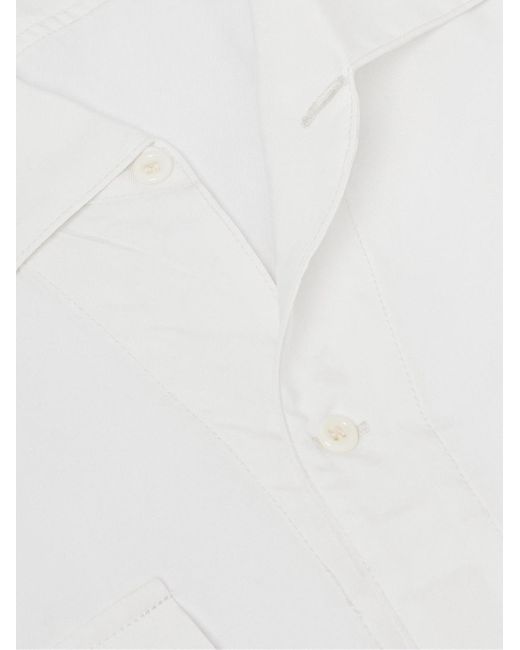 Monitaly White 50's Milano Lyocell Shirt for men